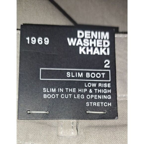 Gap Pants Khakis Denim Washed Women's Size 2 Green‎ Slim Boot Low Rise - Picture 8 of 10